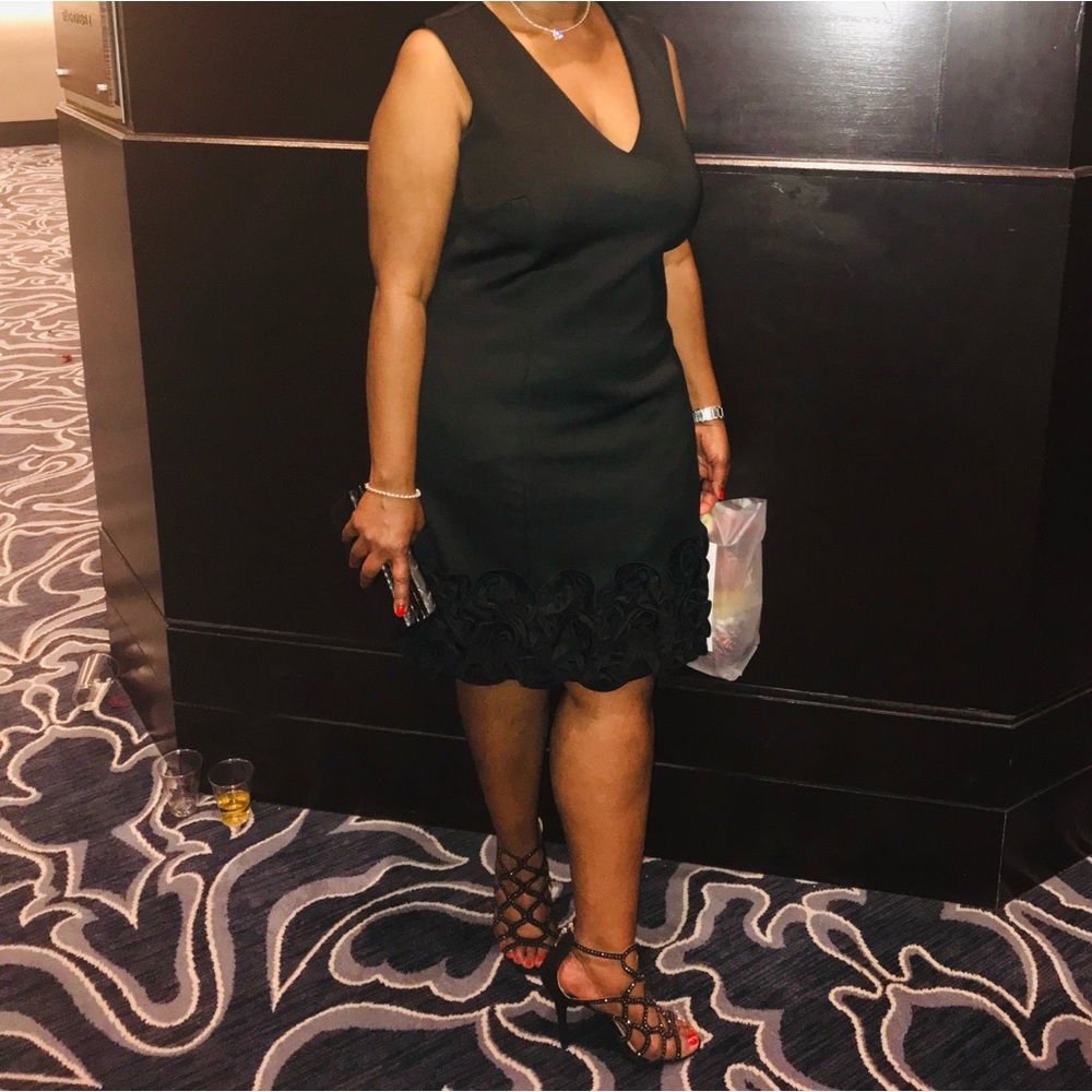 Black ruffle bottom Dress